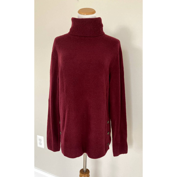 J. Crew Factory Button Turtleneck in Extra-soft Yarn Size S - Picture 3 of 7